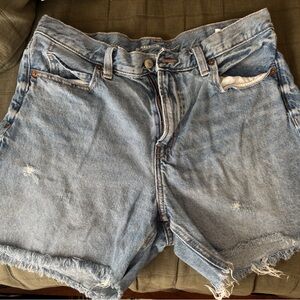 Distressed Denim Shorts